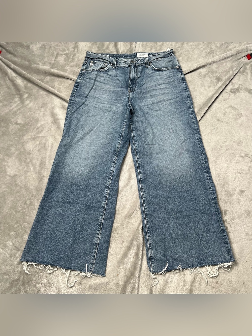 Adriano Goldschmied Saige Jeans Womens 30x26 Blue Wide Leg Crop High Rise Baggy